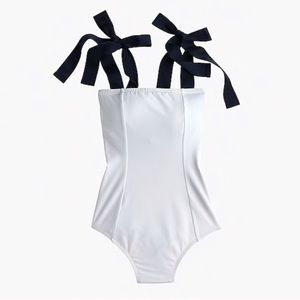 J.Crew One Piece Swimsuit with Tie Shoulders